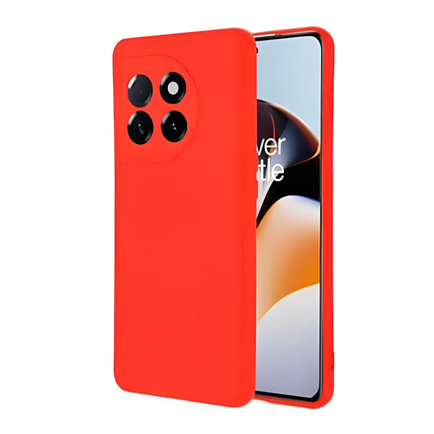 Θήκη Πλάτης Σιλικόνης Soft για Oneplus 11 - Χρώμα: Κόκκινο