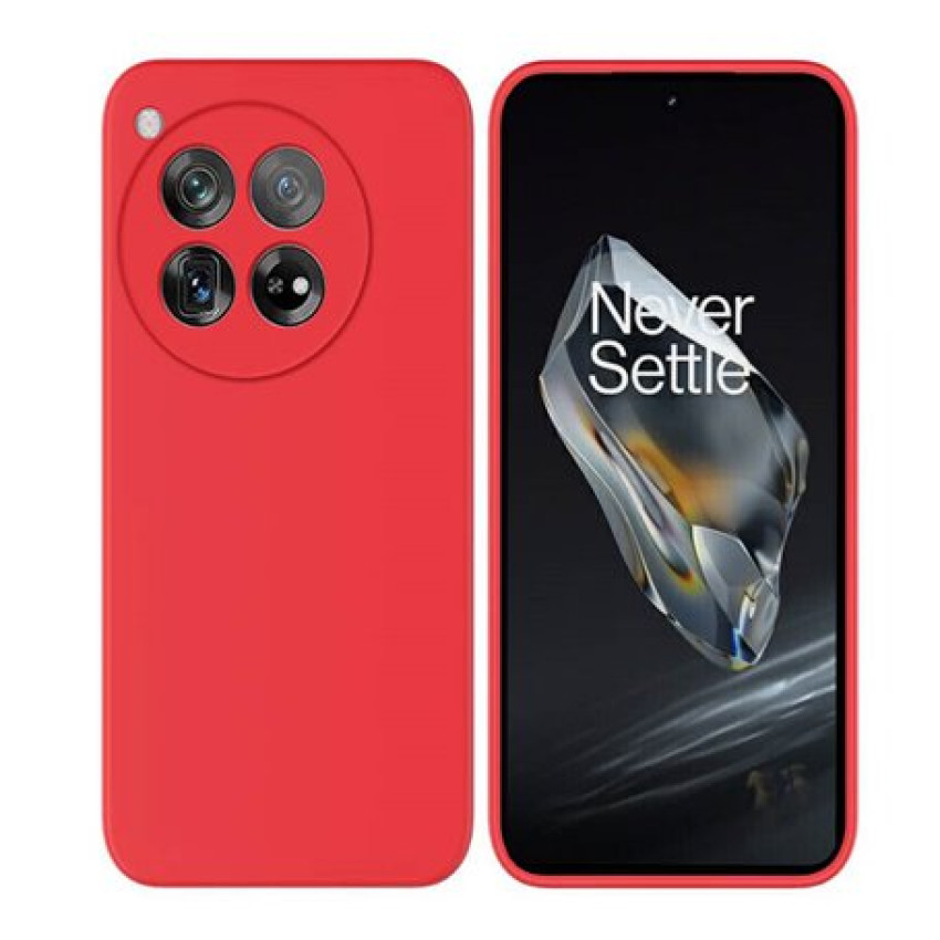 Θήκη Πλάτης Σιλικόνης Soft για OnePlus 12 5G - Χρώμα: Κόκκινο