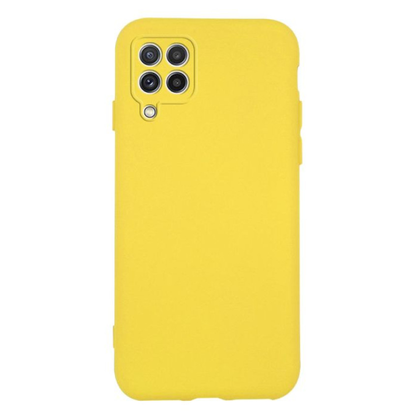 Θήκη Πλάτης Σιλικόνης Soft για Samsung Galaxy A12 - Χρώμα: Κίτρινο