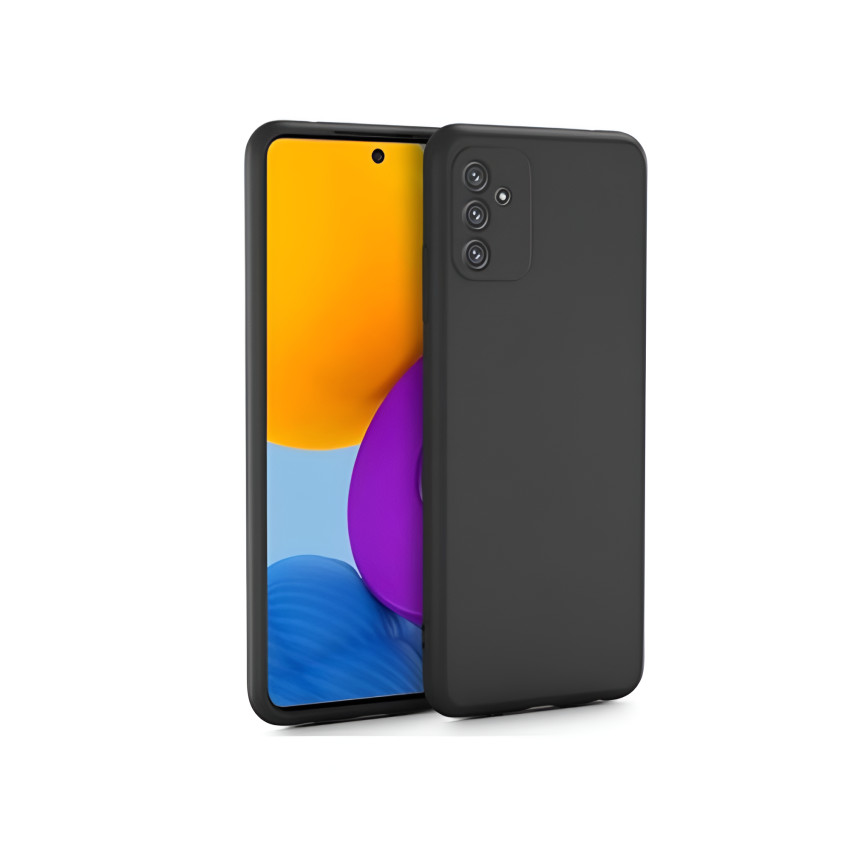 Θήκη Πλάτης Σιλικόνης Soft για Samsung Galaxy M52 5G - Χρώμα: Μαύρο