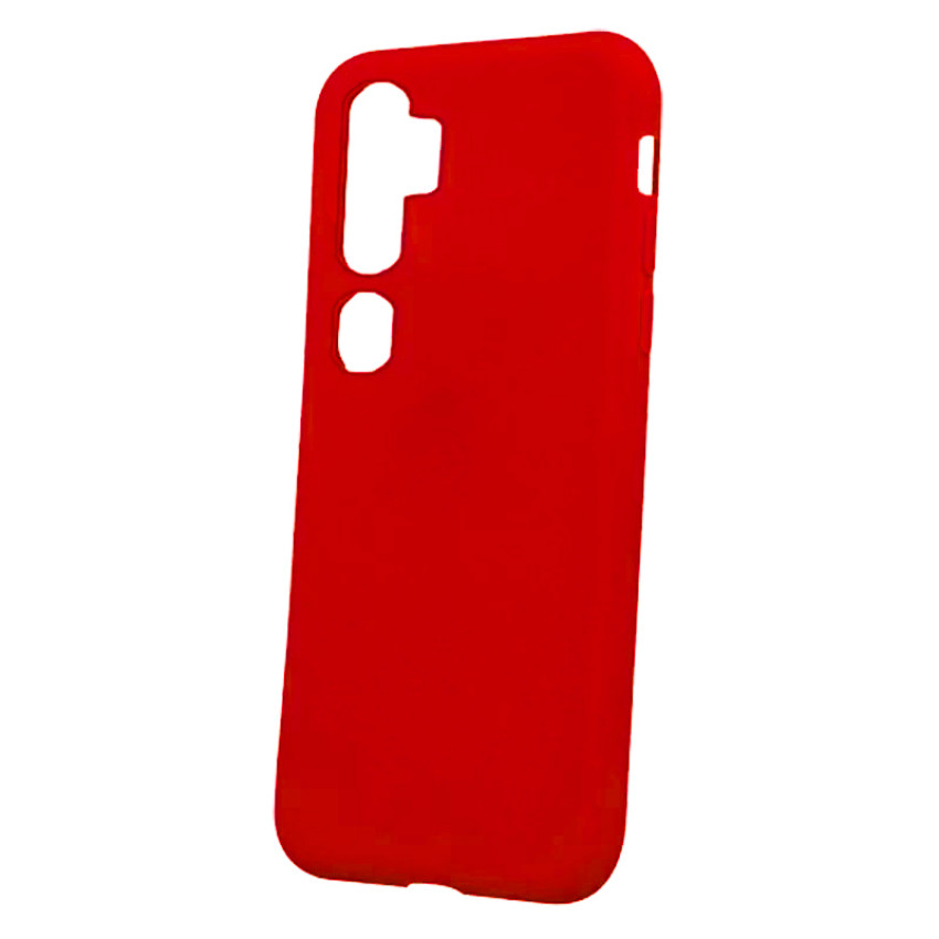 Θήκη Πλάτης Σιλικόνης Απλή για Xiaomi Mi Note 10 Pro - Χρώμα: Κόκκινο
