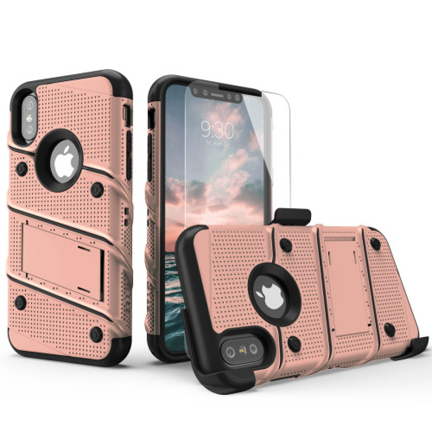 Σκληρή Θήκη Πλάτης Armor με Βάση Στήριξης (S1) για iPhone 6/6S - Χρώμα: Ρόζ Χρυσό