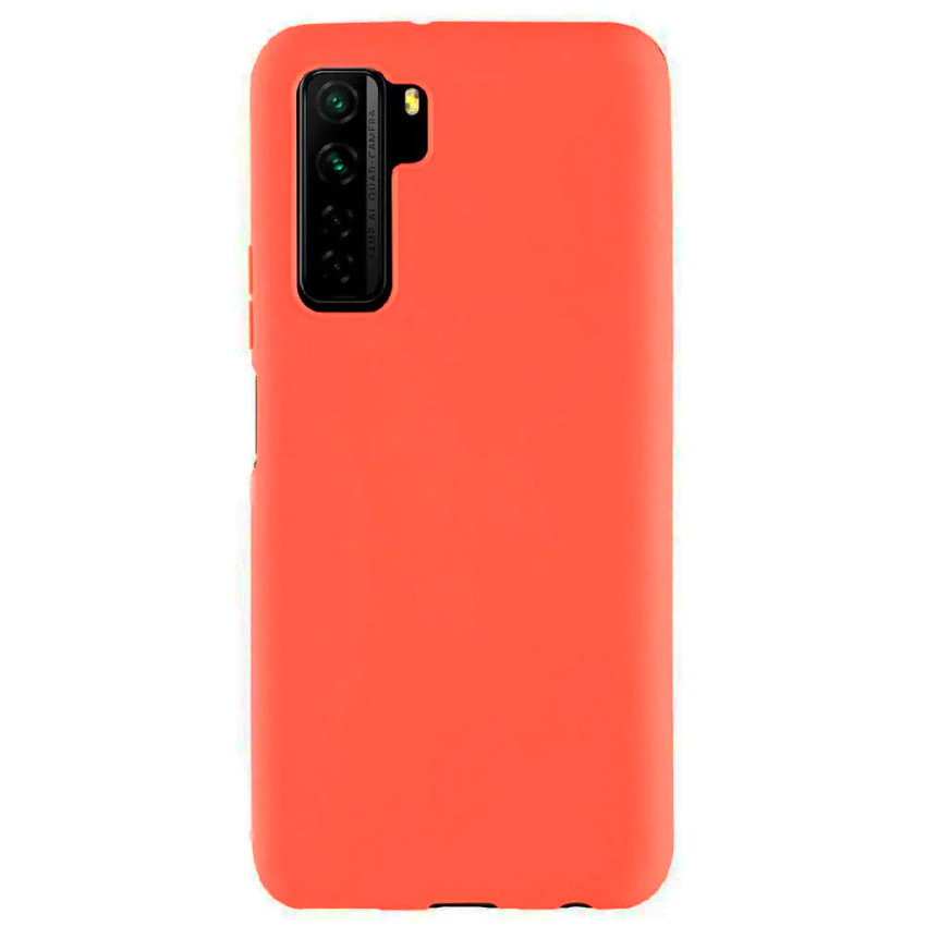 Θήκη Πλάτης Σιλικόνης Απλή για Huawei P40 Lite 5G - Χρώμα: Πορτοκαλί Φωσφοριζέ