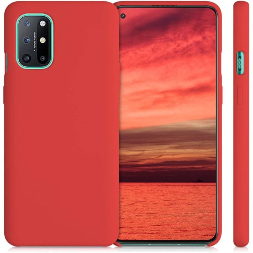 Θήκη Πλάτης Σιλικόνης Soft για Oneplus 8T - Χρώμα: Κόκκινο