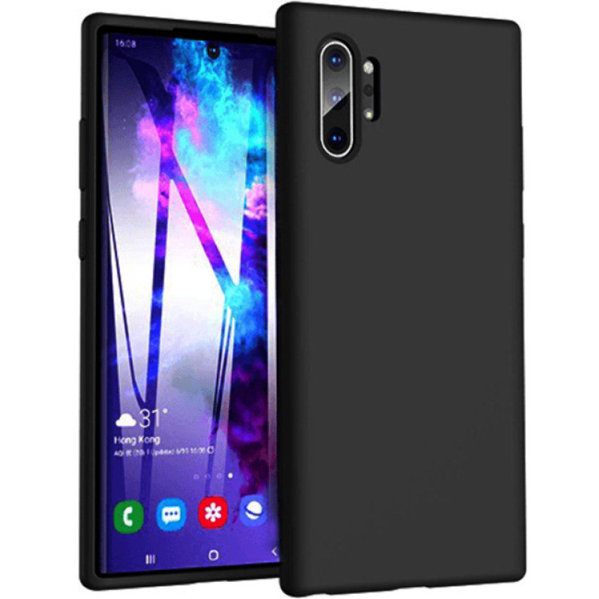 Θήκη Πλάτης Σιλικόνης Soft για Samsung Galaxy Note 10 Plus - Χρώμα: Μαύρο