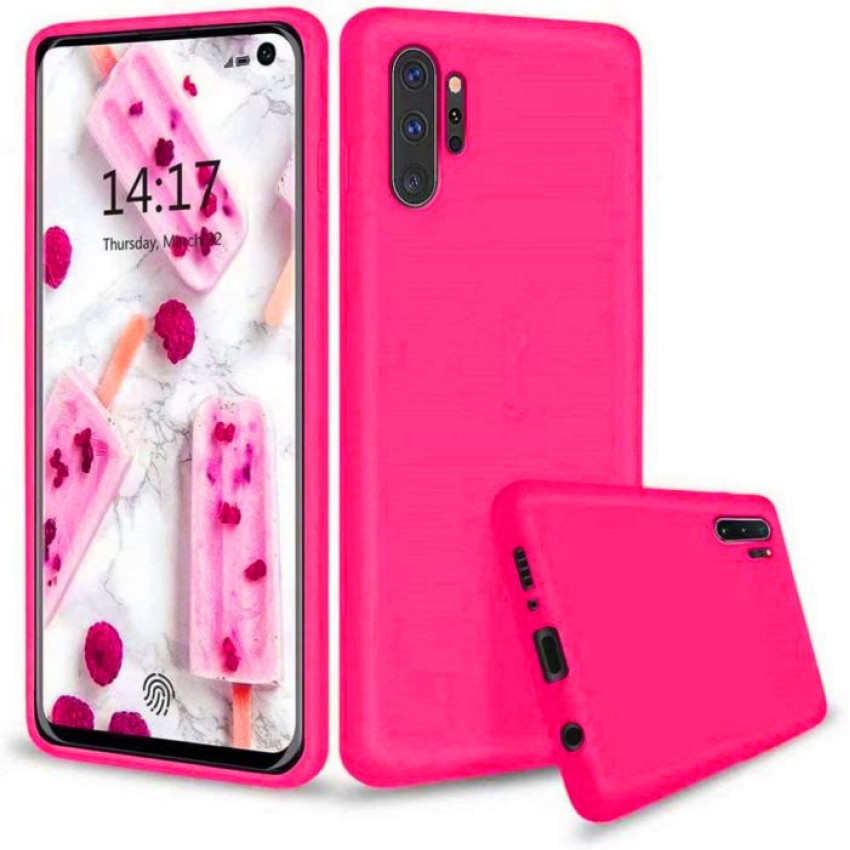 Θήκη Πλάτης Σιλικόνης Soft για Samsung Galaxy Note 10 - Χρώμα: Φούξια
