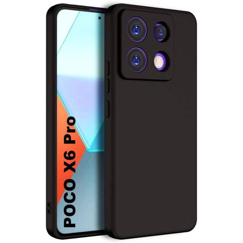 Θήκη Πλάτης Σιλικόνης Soft για Xiaomi Poco X6 Pro - Χρώμα: Μαύρο