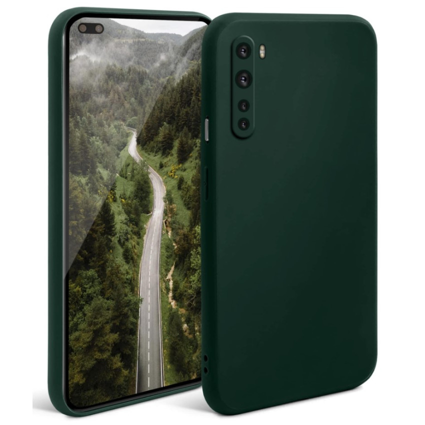 Θήκη Πλάτης Σιλικόνης Soft για Oneplus Nord 5G - Χρώμα: Σκούρο Πράσινο