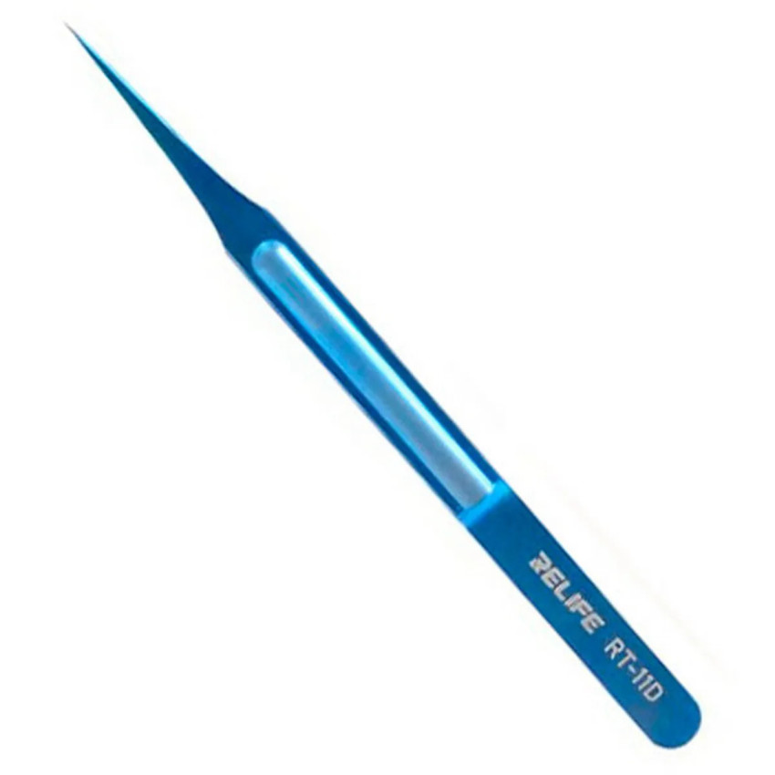 RELIFE RT-11D Tweezer Ultra Light Titanium Alloy Tweezers Special Sharp Mainboard Flying Wire Chip Tweezers Repair Tool