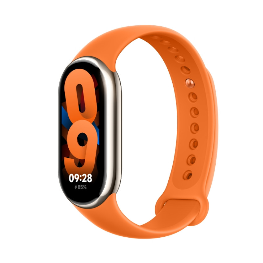 Λουράκι Σιλικόνης για Xiaomi Mi Band 8 - Χρώμα: Πορτοκαλί