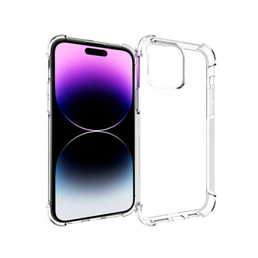 Θήκη Πλάτης Σιλικόνης Anti Shock για Apple iPhone 15 Pro Max - Χρώμα: Διάφανο
