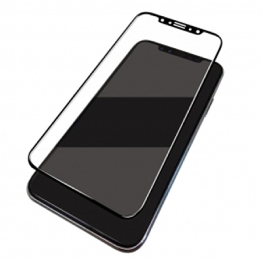 Full Cover Full Glue Tζαμάκι Προστασίας Οθόνης για Huawei Y7 2018/Y7 Prime 2018/Honor 7C - Χρώμα: Μαύρο