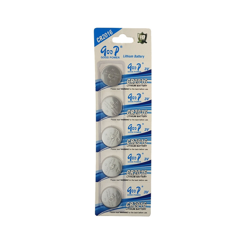 Μπαταρίες Buttoncell Goop 3V - CR2016 (5 τμχ)