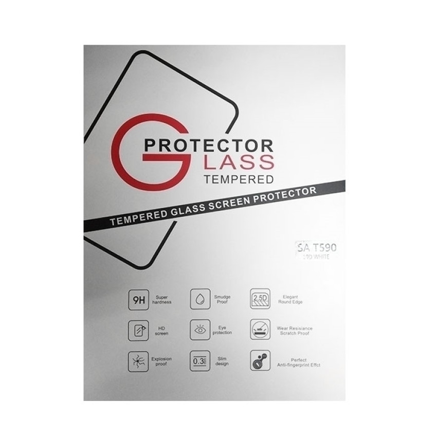Full Glue Full Cover Tζαμάκι Προστασίας Οθόνης για Samsung Galaxy T560/T561 Tab E 9.6 - Χρώμα: Μαύρο