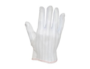 ESD Antistatic Gloves Size: Large - Color: White
