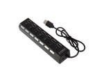 High Quality USB 2.0 HUB 7 High Speed 480Mbps Ports with ON/OFF Switch and Support for 500GB HDD