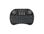 Wireless Bluetooth Multimedia Mini Keyboard with Touchpad - Color: Black