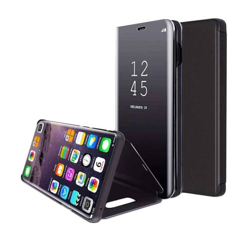 Θήκη Clear View Stand για Xiaomi Redmi Note 5/5 Pro - Χρώμα: Μαύρο