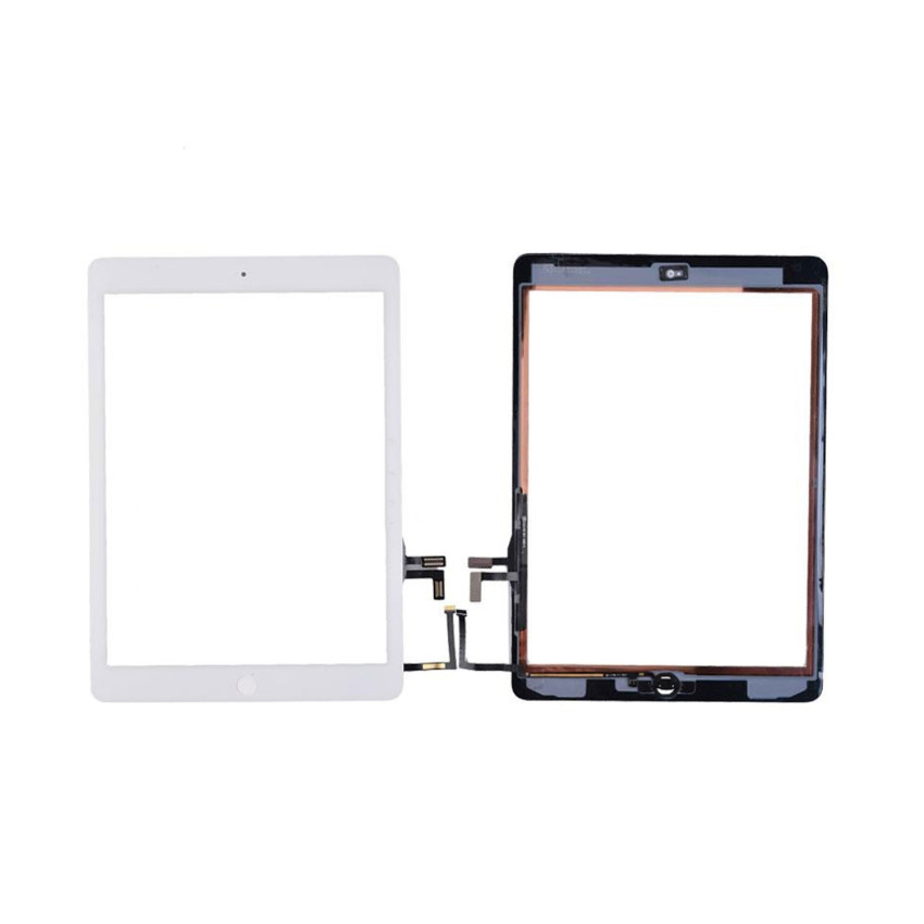 Μηχανισμός αφής Touch Screen και Κεντρικό Κουμπί με Καλωδιοταινία για iPad Air A1474/A1475/A1476 - Χρώμα: Λευκό