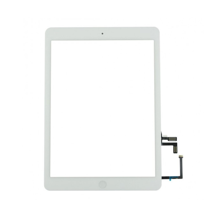 Μηχανισμός αφής Touch Screen και Κεντρικό Κουμπί με Καλωδιοταινία για iPad 5 9.7 A1822 / A1823 - Χρώμα: Λευκό