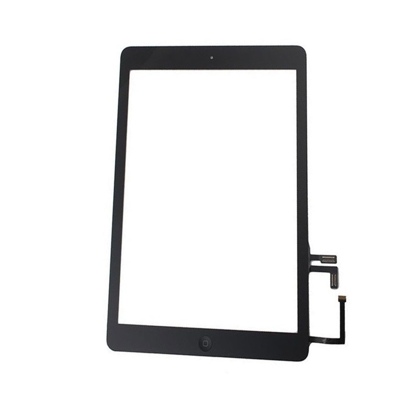 Μηχανισμός αφής Touch Screen και Κεντρικό Κουμπί με Καλωδιοταινία για iPad 5 9.7'' A1822 / A1823 - Χρώμα: Μαύρο
