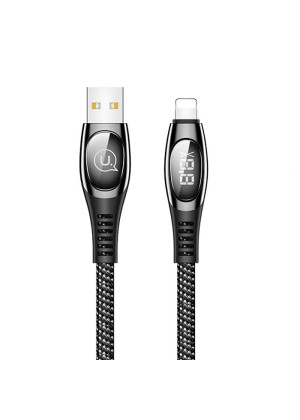 Charging Cable With LCD LED for iPhone (2 Μέτρα) - Color: Βlack