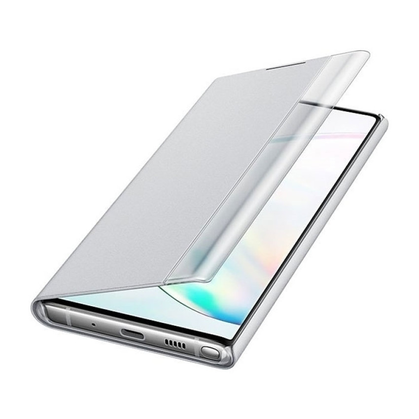 Θήκη Smart View Flip για Xiaomi Mi Note 10 Pro - Χρώμα: Ασημί