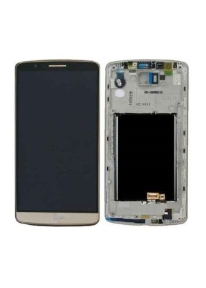Original LCD Complete with frame for LG G3 - Color: Gold