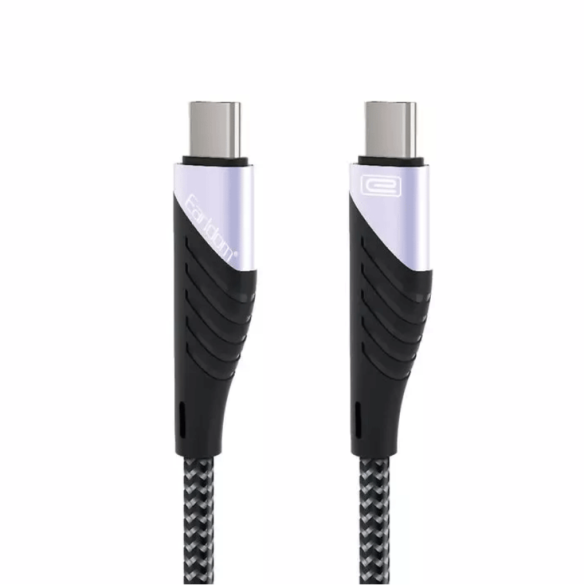 Earldom EC-112C Καλώδιο Γρήγορης Φόρτισης Type -C σε Type -C 3.4Α 1.2M - Χρώμα: Μαύρο