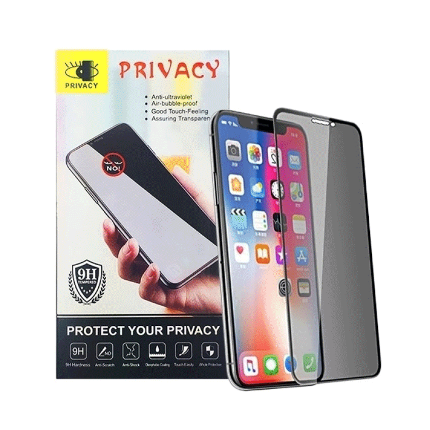 Privacy Full Cover Full Glue Tζαμάκι Προστασίας Οθόνης για Samsung Galaxy A12