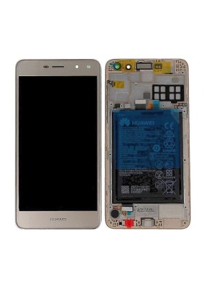 Complete LCD with Frame and Battery(Service Pack) for Huawei Y5 2017/Y6 2017 02351DMF - Color: Gold