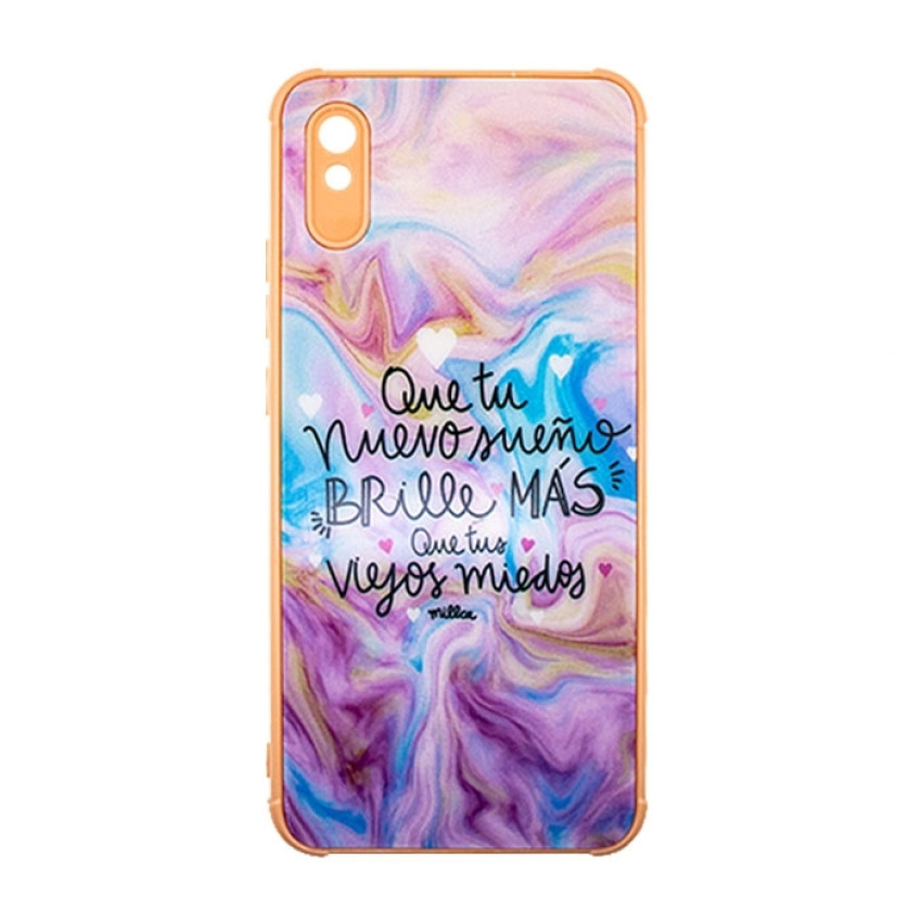 Θήκη Πλάτης Σιλικόνης Απλή για Xiaomi Redmi 9A/9i/9AT - Χρώμα: Πολύχρωμο Ρόζ