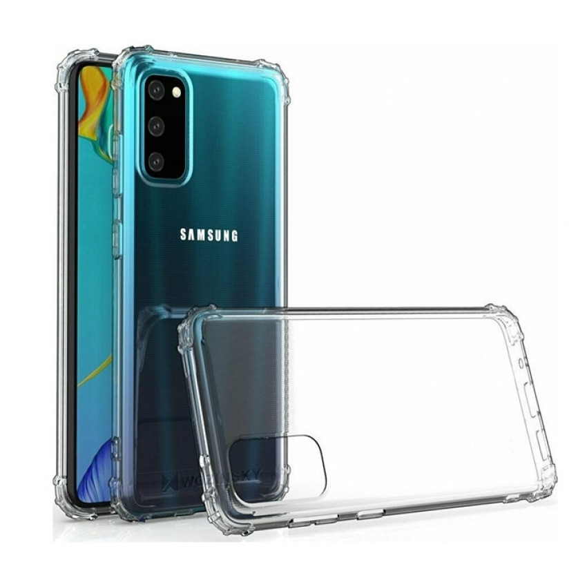 Θήκη Πλάτης Σιλικόνης Anti Shock για Samsung Galaxy S20 FE 5G - Χρώμα: Διάφανο