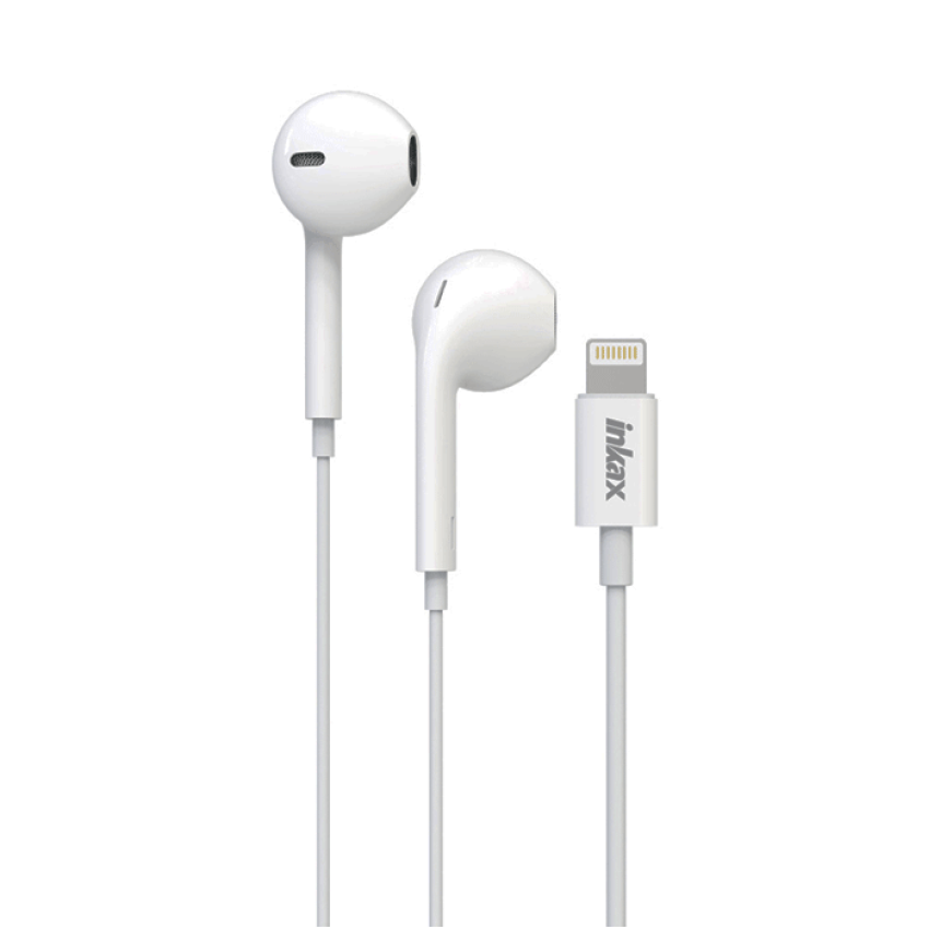 INKAX OE-01 In-ear Handsfree με Βύσμα 3.5mm - Χρώμα:  Λευκό