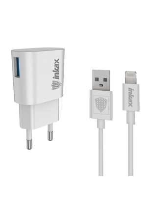 Inkax (CD-08-IP) Fast Charger USB 1A & Ligthning Cable