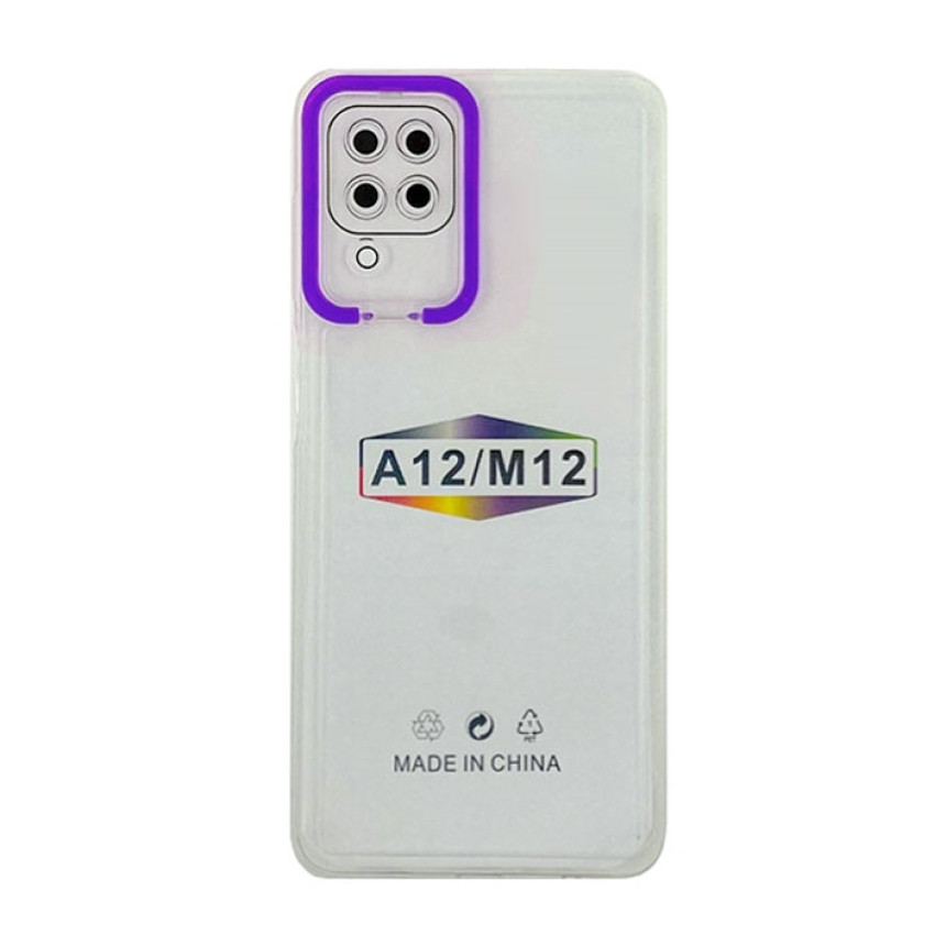 Θήκη Σιλικόνης Fashion Candy με Μώβ Πλαίσιο Κάμερας για Samsung A12 Χρώμα: Μωβ