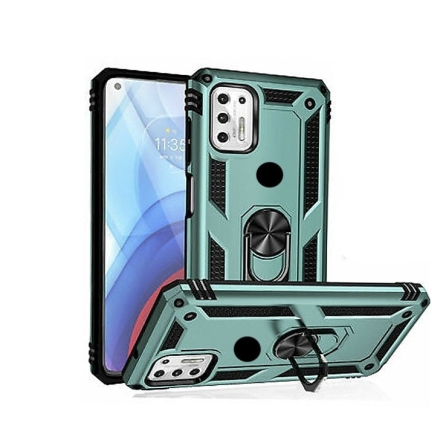 Σκληρή Θήκη Πλάτης Motomo με Δαχτυλίδι για Samsung Galaxy A52 - Χρώμα: Σκούρο Πράσινο