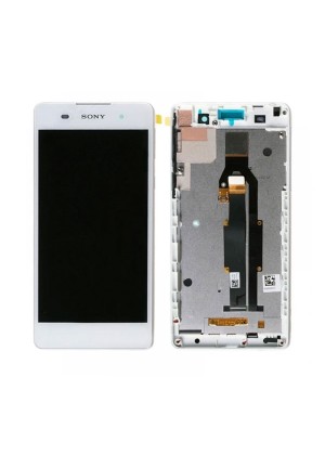 Original LCD Display With Touch Mechanism and Frame for Sony E5 (F3311) 78PA4100050 - Color: White