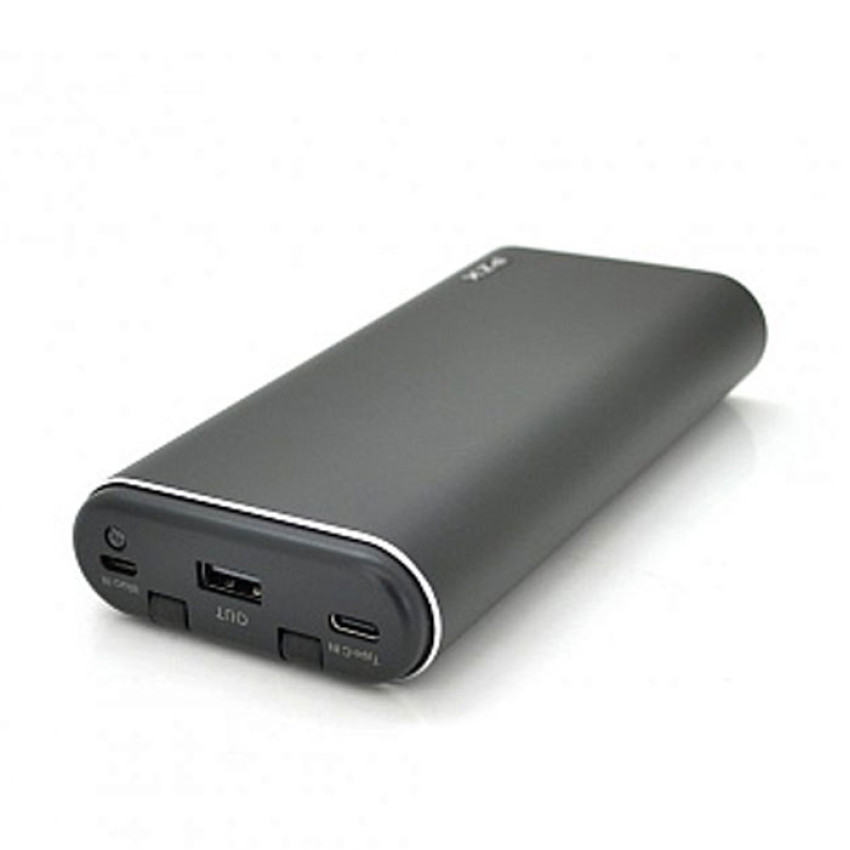 PZX V23 Power Bank 20000Mah με Διπλά Καλώδια Ενσωματωμένα σε Type C και Lightning Cables - Χρώμα: Μαύρο
