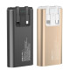 PZX V23 Power Bank 20000Mah με Διπλά Καλώδια Ενσωματωμένα σε Type C και Lightning Cables - Χρώμα: Μαύρο