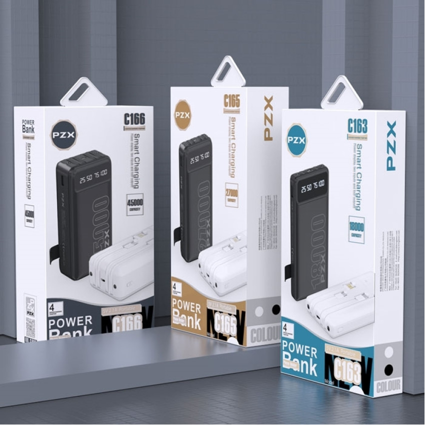 PZX Power Bank C166 - 45000mah -Χρώμα: Μαύρο