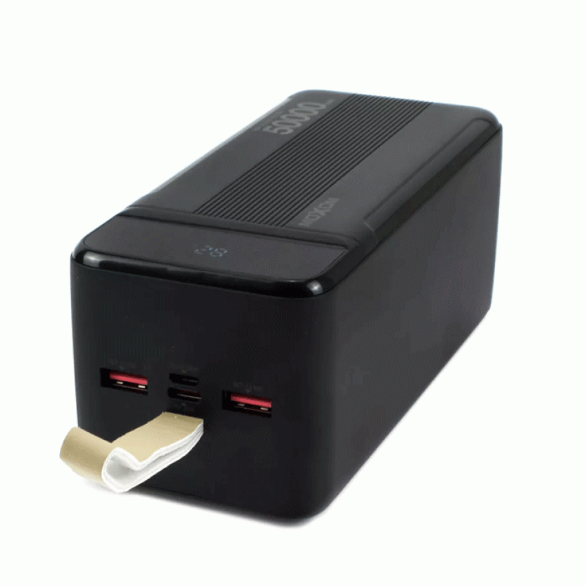 Moxom MX-PB62 Power Bank 22.5W με 2 Θύρες USB-A και Θύρα USB-C 50000mAh - Χρώμα: μαύρο