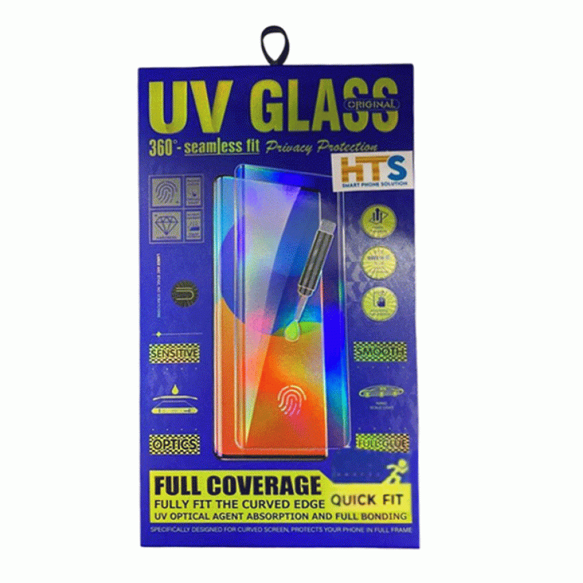 HTS UV Full Cover Full Glue Tζαμάκι Προστασίας Οθόνης για Samsung Galaxy S21 Ultra