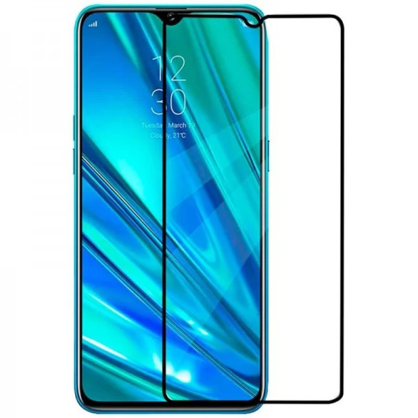 Full Cover Full Glue Tζαμάκι Προστασίας Οθόνης για TCL 20Y - Χρώμα: Μαύρο