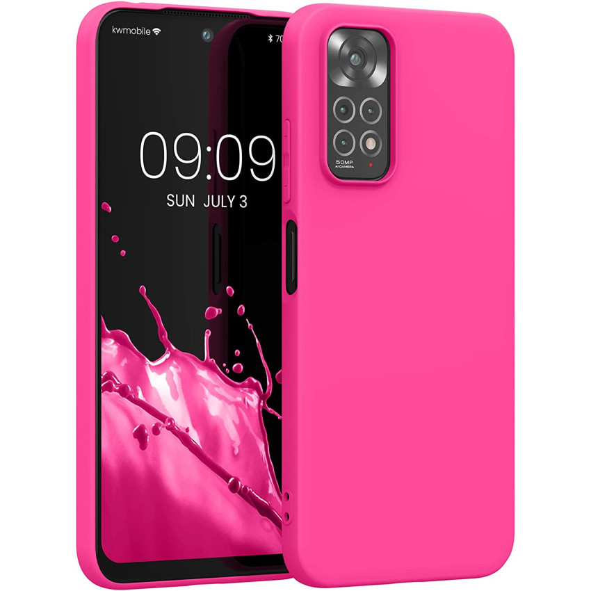 Θήκη Πλάτης Σιλικόνης Soft για Xiaomi Redmi Note 11/Redmi Note 11S - Χρώμα: Φούξια