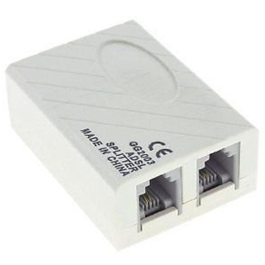 Αντάπτορας Τηλεφώνου ADSL Splitter & Φίλτρο GG2003 - Χρώμα: Λευκό