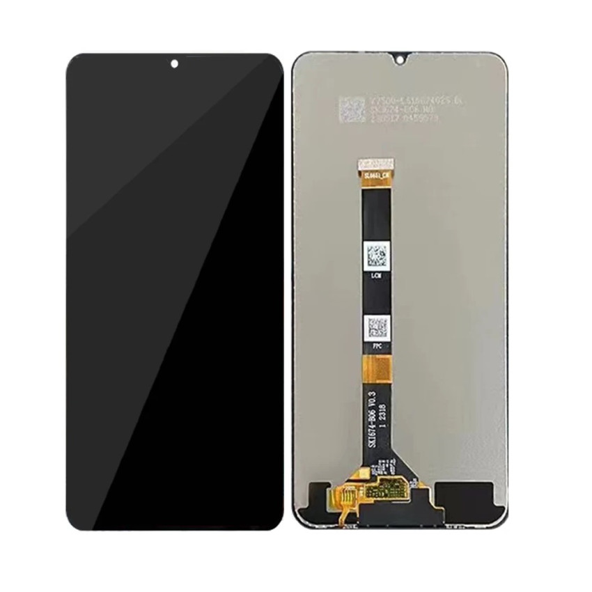 Οθόνη LCD με Μηχανισμό Αφής για Realme C53 - Χρώμα: Μαύρο