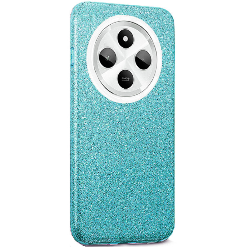 Θήκη Πλάτης Σιλικόνης Απλή Glitter Strass για Xiaomi Redmi 14C - Χρώμα: Γαλάζιο