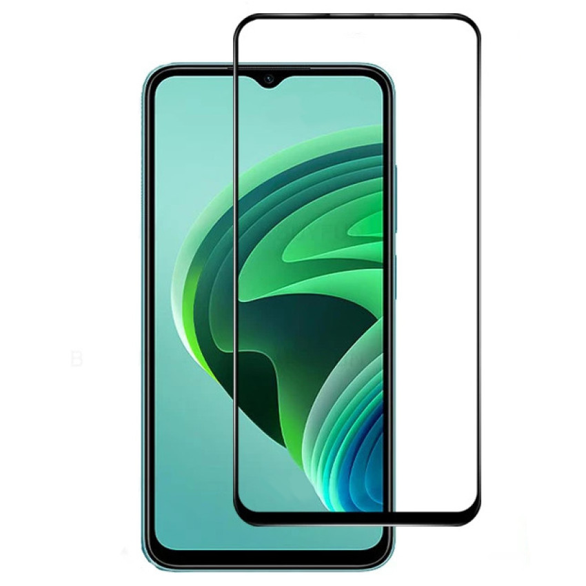 Full Cover Full Glue Tζαμάκι Προστασίας Οθόνης για Xiaomi Redmi Note 12 5G - Χρώμα: Μαύρο