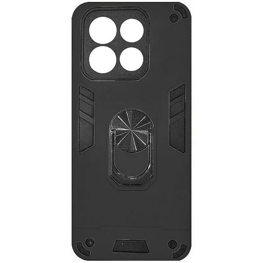Σκληρή Θήκη Πλάτης Armor με Βάση Στήριξης για Xiaomi Redmi Note 13 5G - Χρώμα: Μαύρο